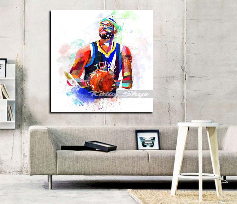 CANVAS PRINT Demarcus Cousins Basketball Art, Basketball gift, Sports fan poster, Man Cave Art, Boys Teen Room Decor yt