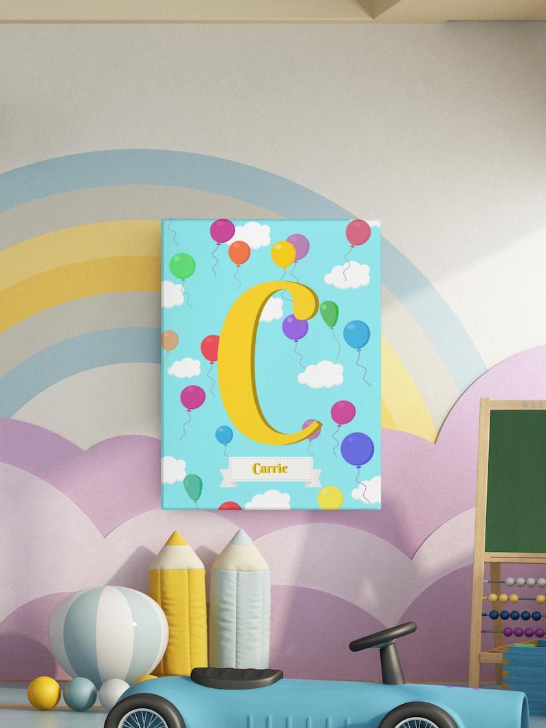 Kids Name Sunflower print poster for Nursery room, Custom Name Monogram Initial, Alphabet poster,Personalized Color Letter,Floral Room Decor