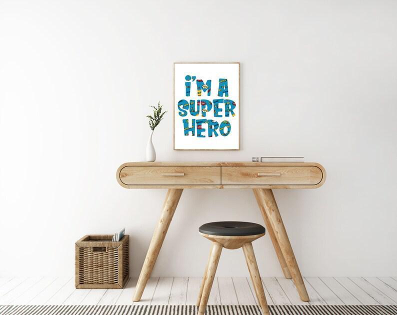 Children's Wall Decor,I'm A Superhero PRINTABLE Wall Art,Superhero Print,Gift For Niece,Nursery Wall Decor,Superhero Poster,digital wall art