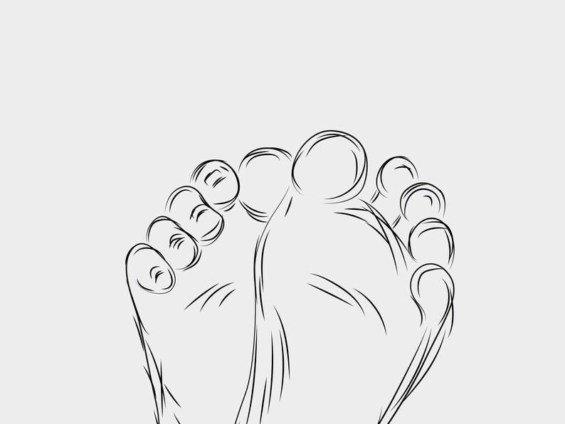 The Birth Poster In Scale 1:1 | Baby Feet Sketch | Customised Newborn Poster | Nursery Wall Art | Personalized Baby Poster | Baby Poster