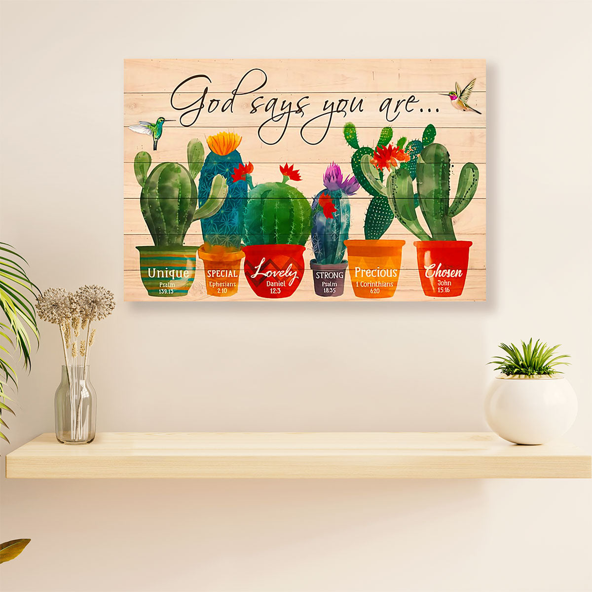 Gardening Poster Home Décor Wall Art | God Says | Gift for Gardener, Plants Lover
