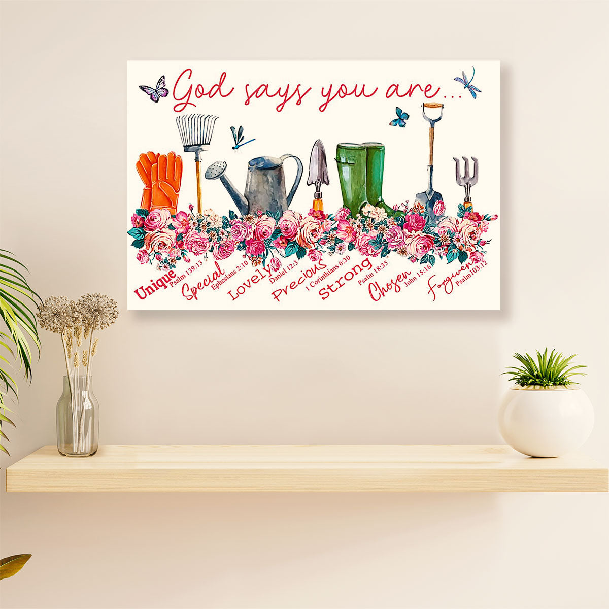 Gardening Poster Home Décor Wall Art | You Are Strong | Gift for Gardener, Plants Lover