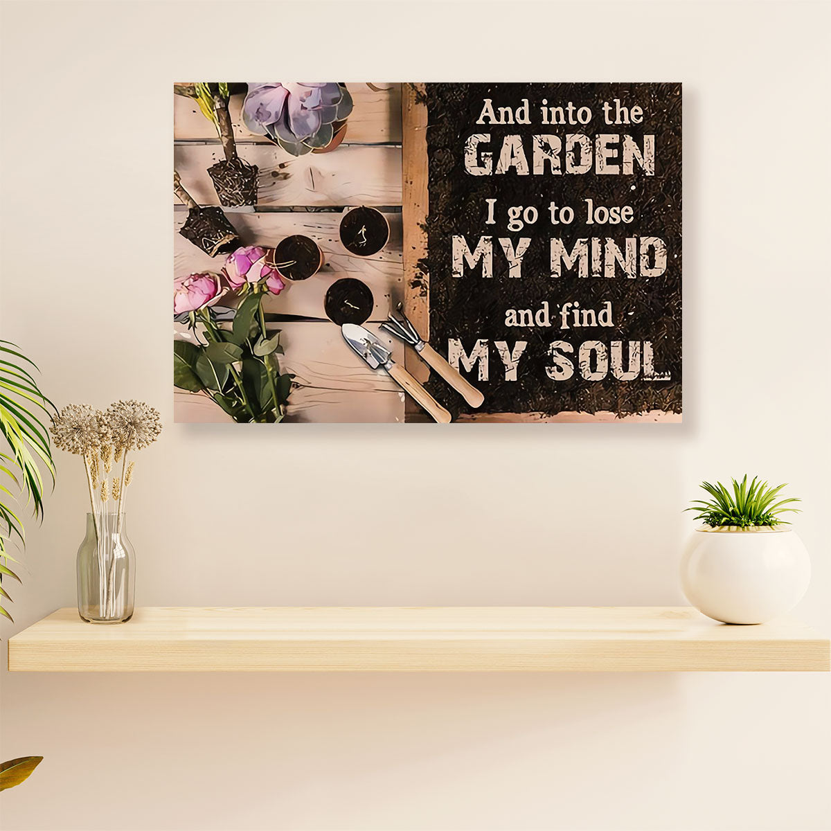 Gardening Poster Home Décor Wall Art | Into The Garden | Gift for Gardener, Plants Lover
