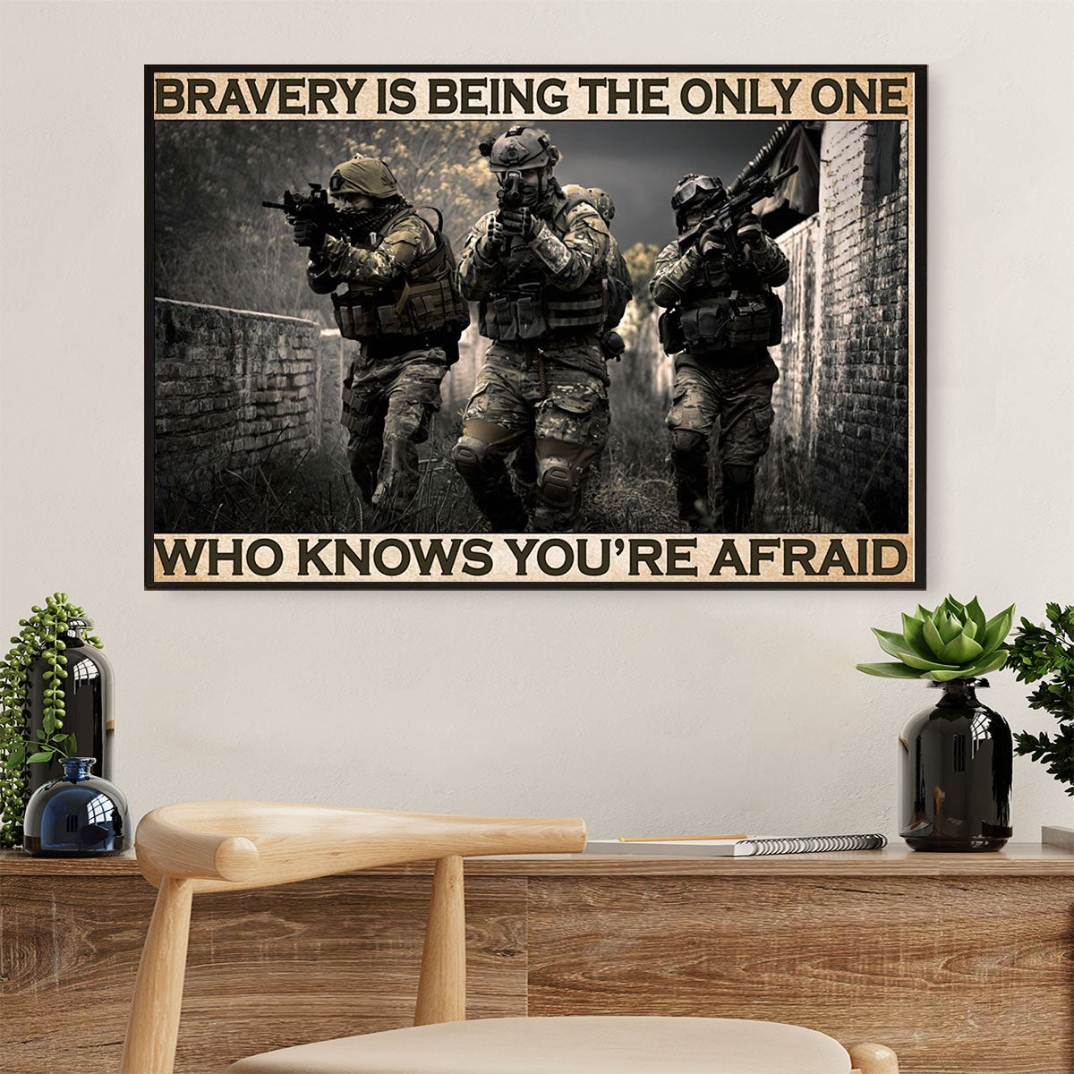 US Army Military Canvas Wall Art Prints | The Only One | American Independence Day Gift for Soldiers