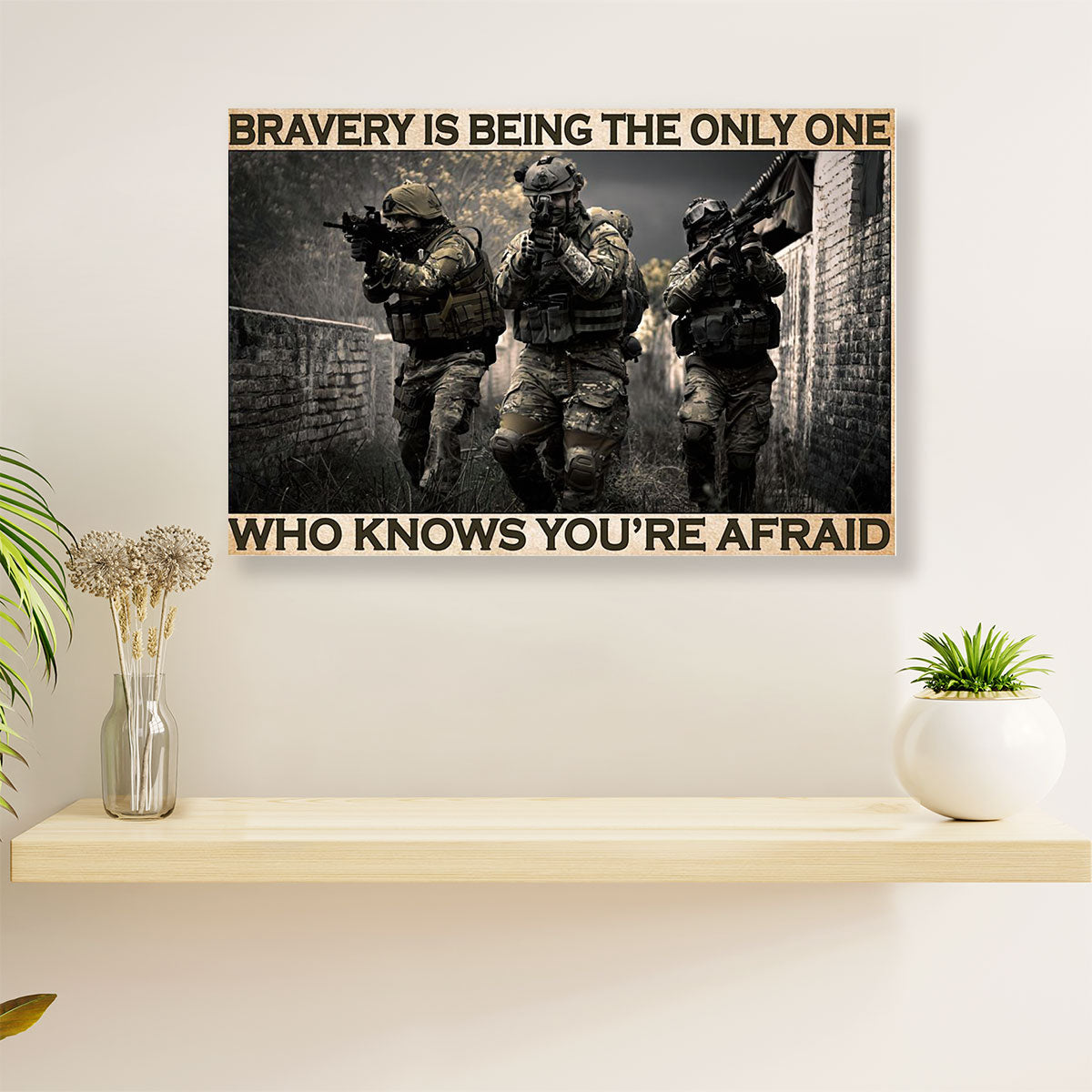US Army Military Veteran Poster Wall Art | The Only One | American Independence Day Gift for Soldiers