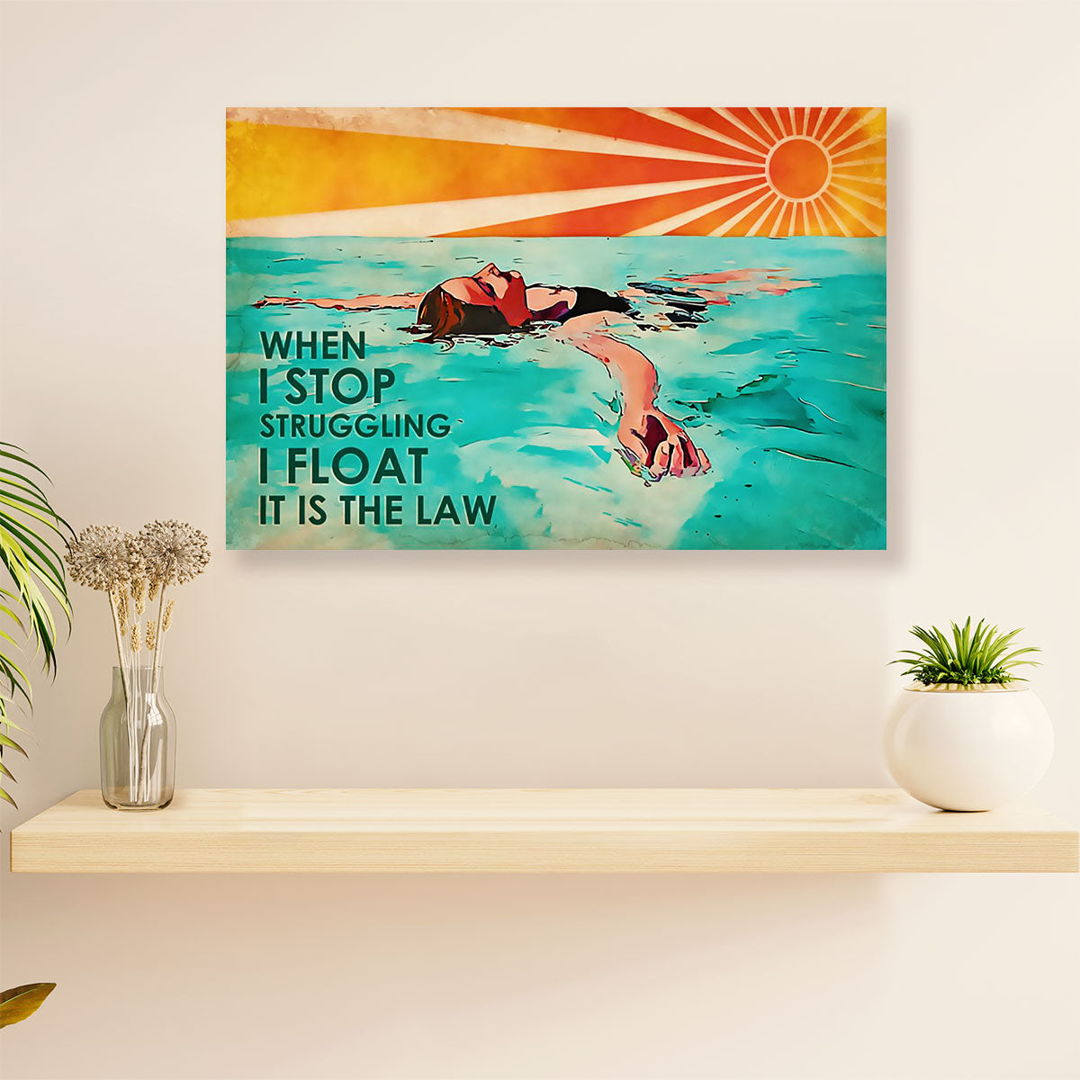 Swimming Poster Room Wall Art | Float | Gift for Swimmer