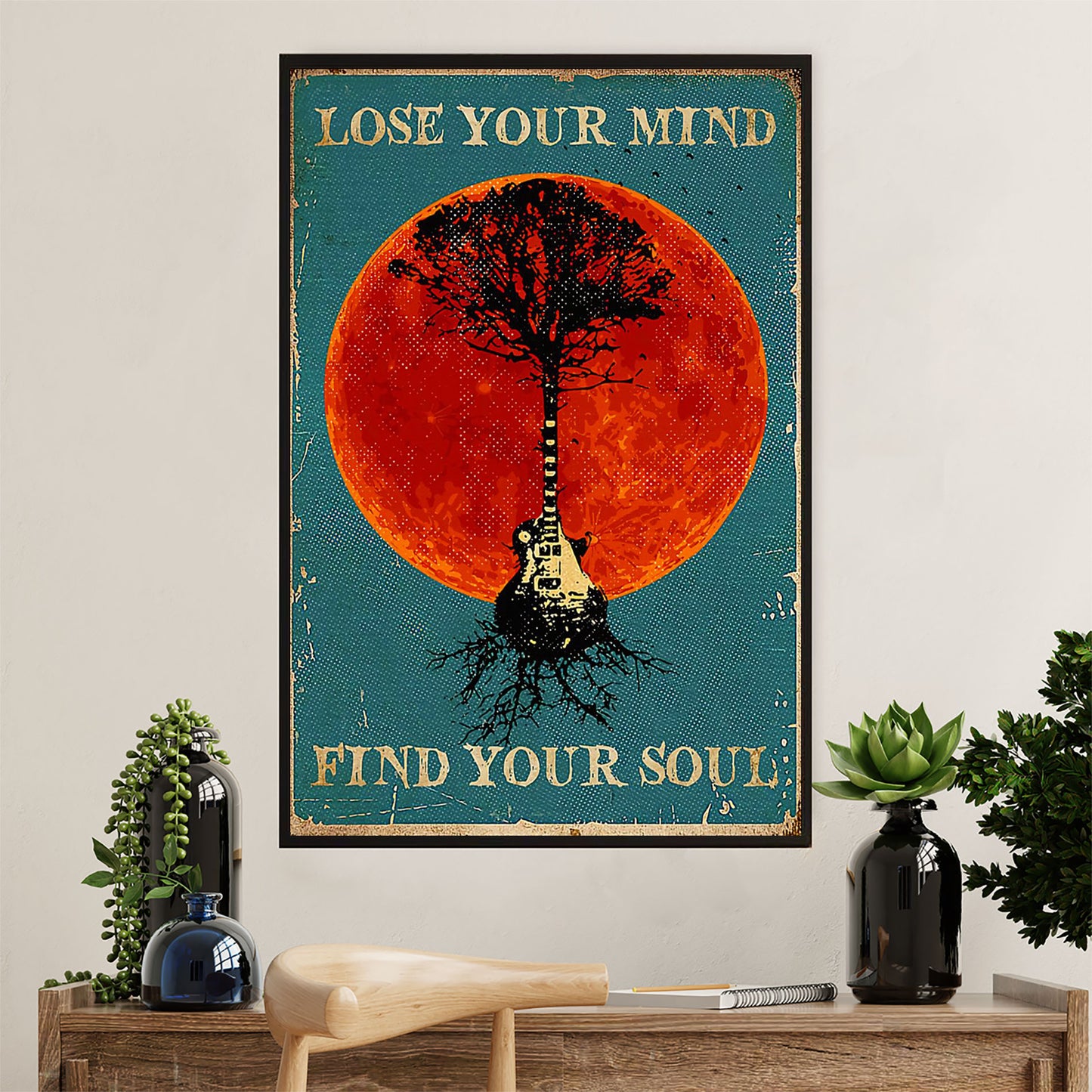 Music Guitar Poster Prints | Lose Your Mind | Wall Art Gift for Guitarist