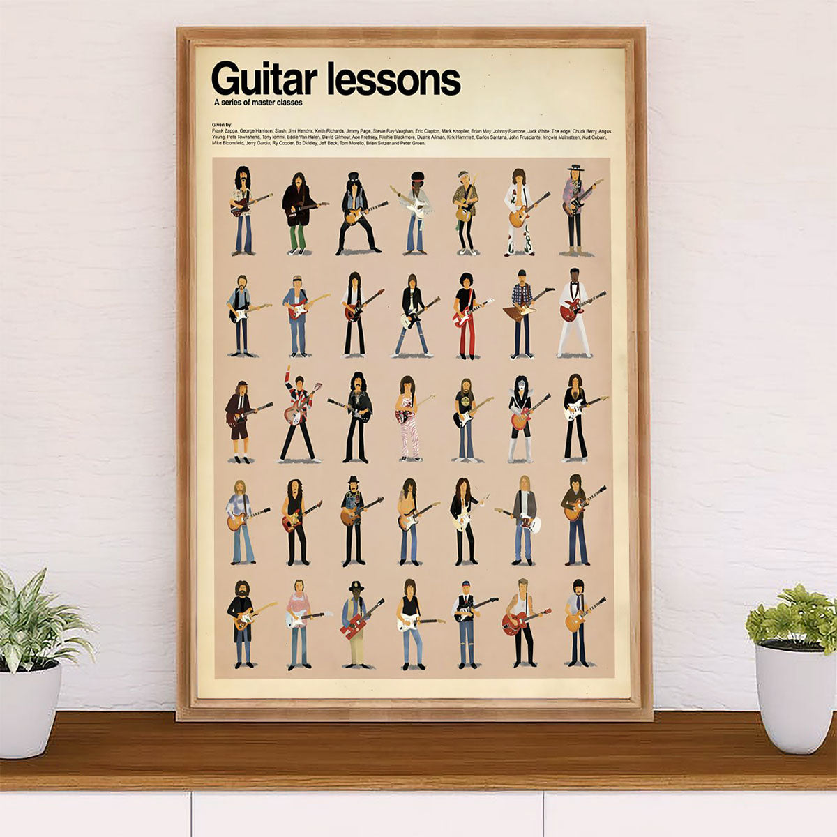Music Guitar Poster Prints | Guitar Lessons | Wall Art Gift for Guitarist