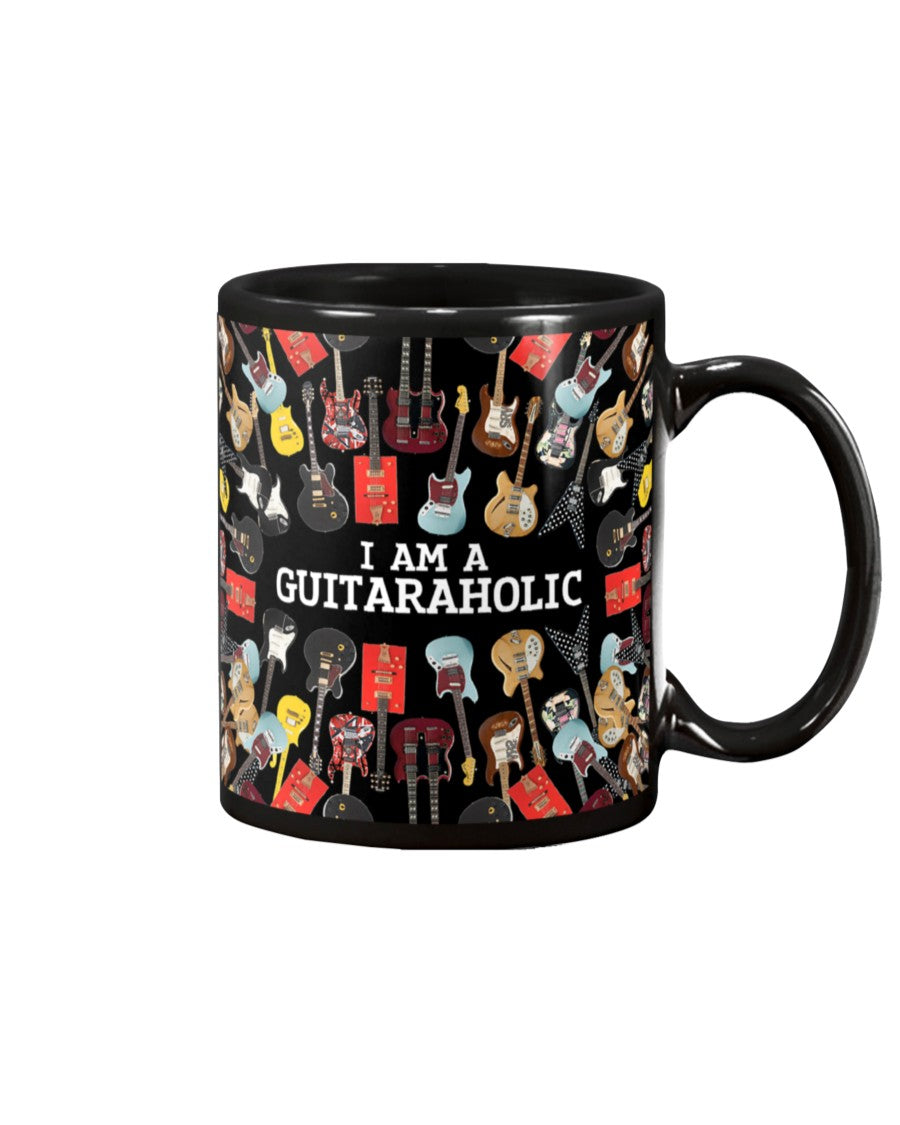 Guitar Coffee Mug | Guitaraholic | Drinkware Gift for Guitarist