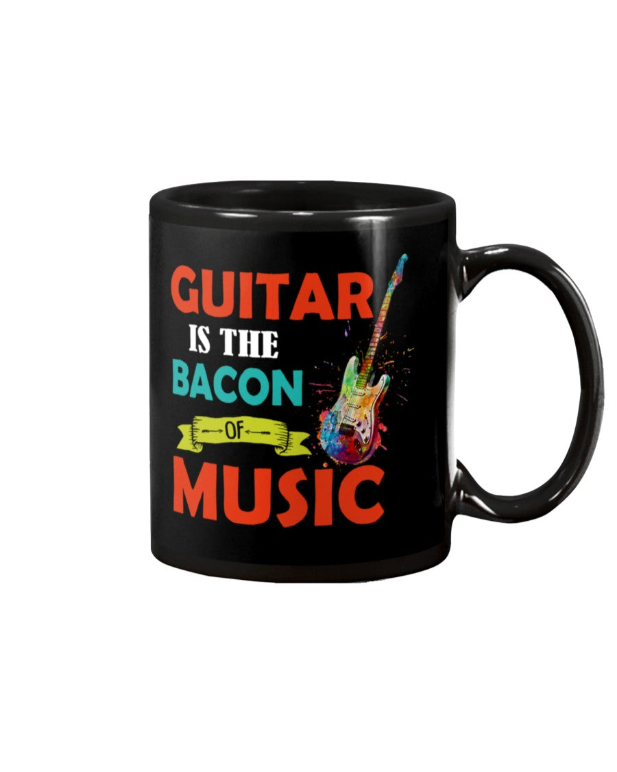 Guitar Coffee Mug | Bacon Of Music | Drinkware Gift for Guitarist