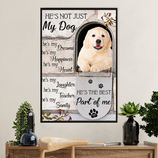 Golden Retriever Canvas Wall Art | He's Not Just My Dog | Home Décor Gift for Dog Puppies Lover