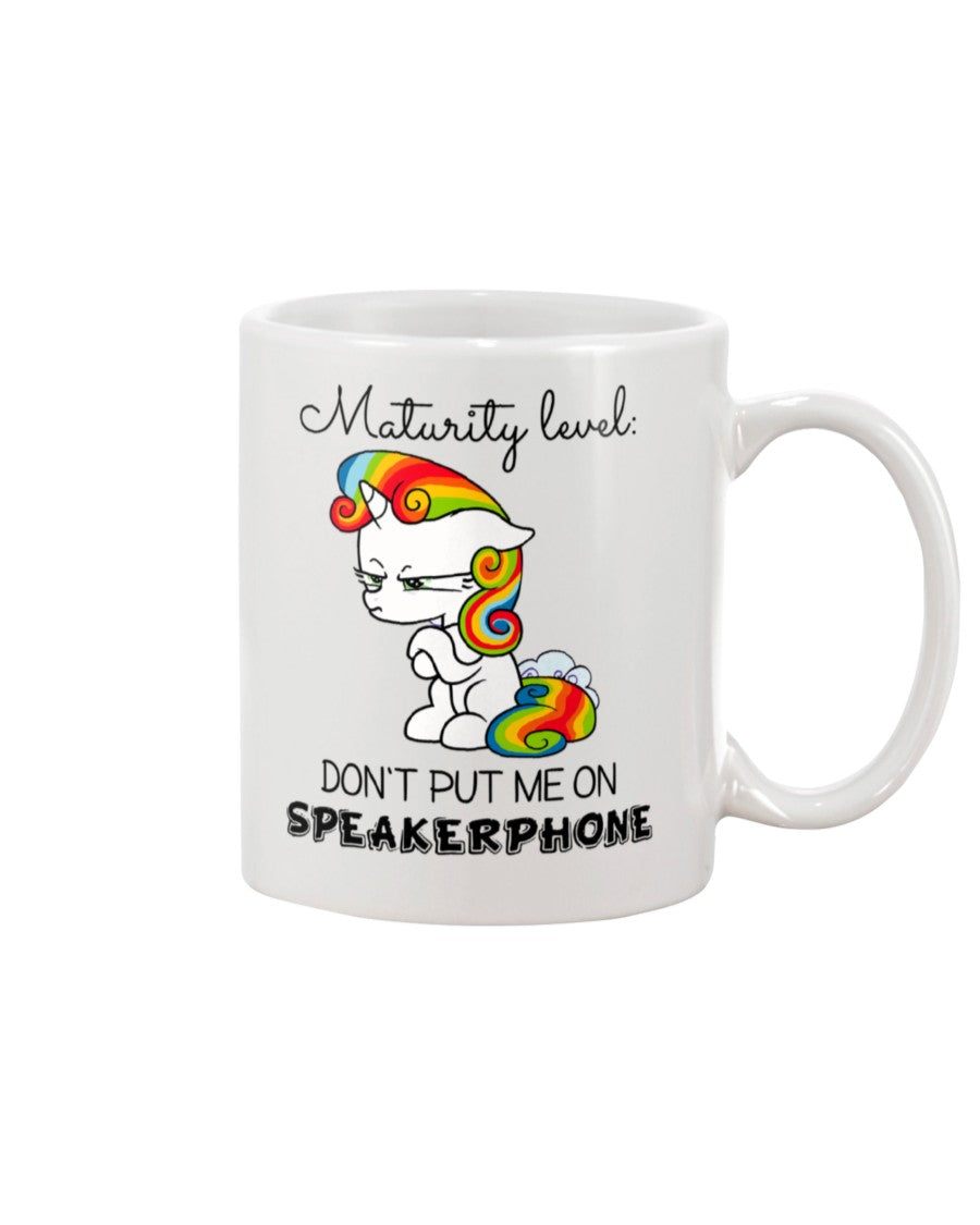Funny Coffee Mug | Unicorn Maturity Level | Funny Badass Quotes Drinkware Gift