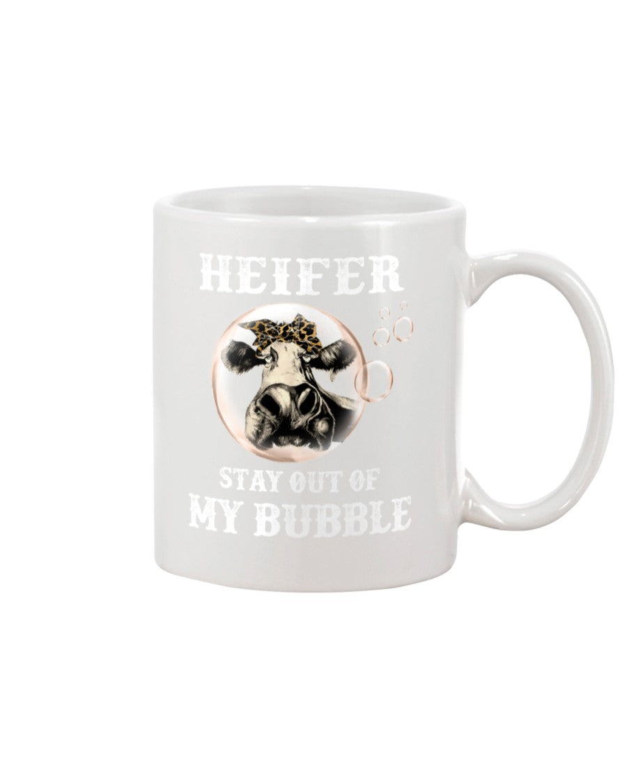 Funny Coffee Mug | Heifer Stay Out Of My Bubble | Funny Badass Quotes Drinkware Gift