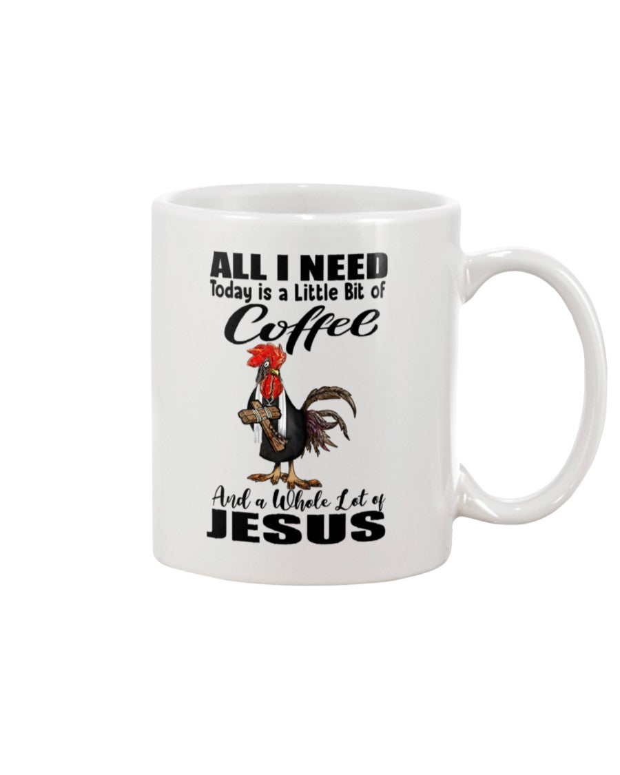 Funny Coffee Mug | Chicken Today Is A Little Bit Of Coffee | Funny Badass Quotes Drinkware Gift