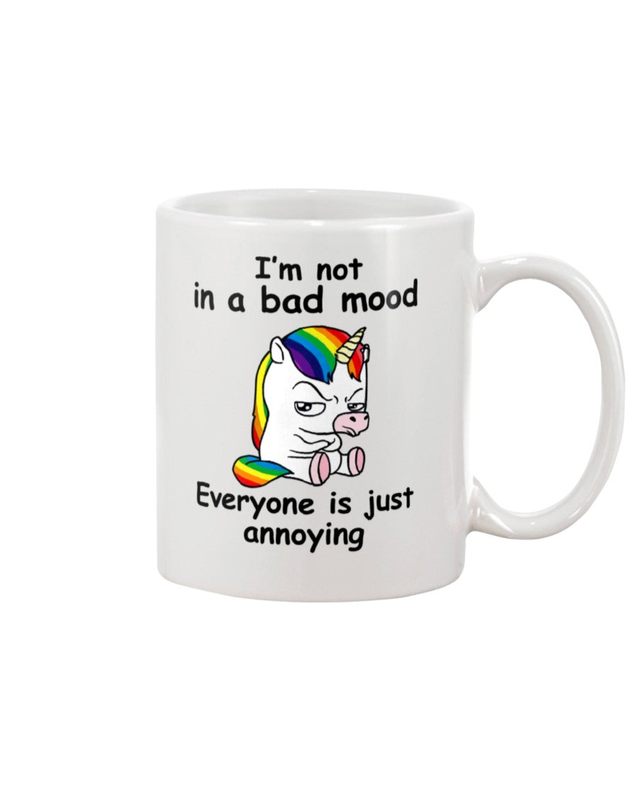 Funny Coffee Mug | Unicorn Not In A Bad Mood | Funny Badass Quotes Drinkware Gift