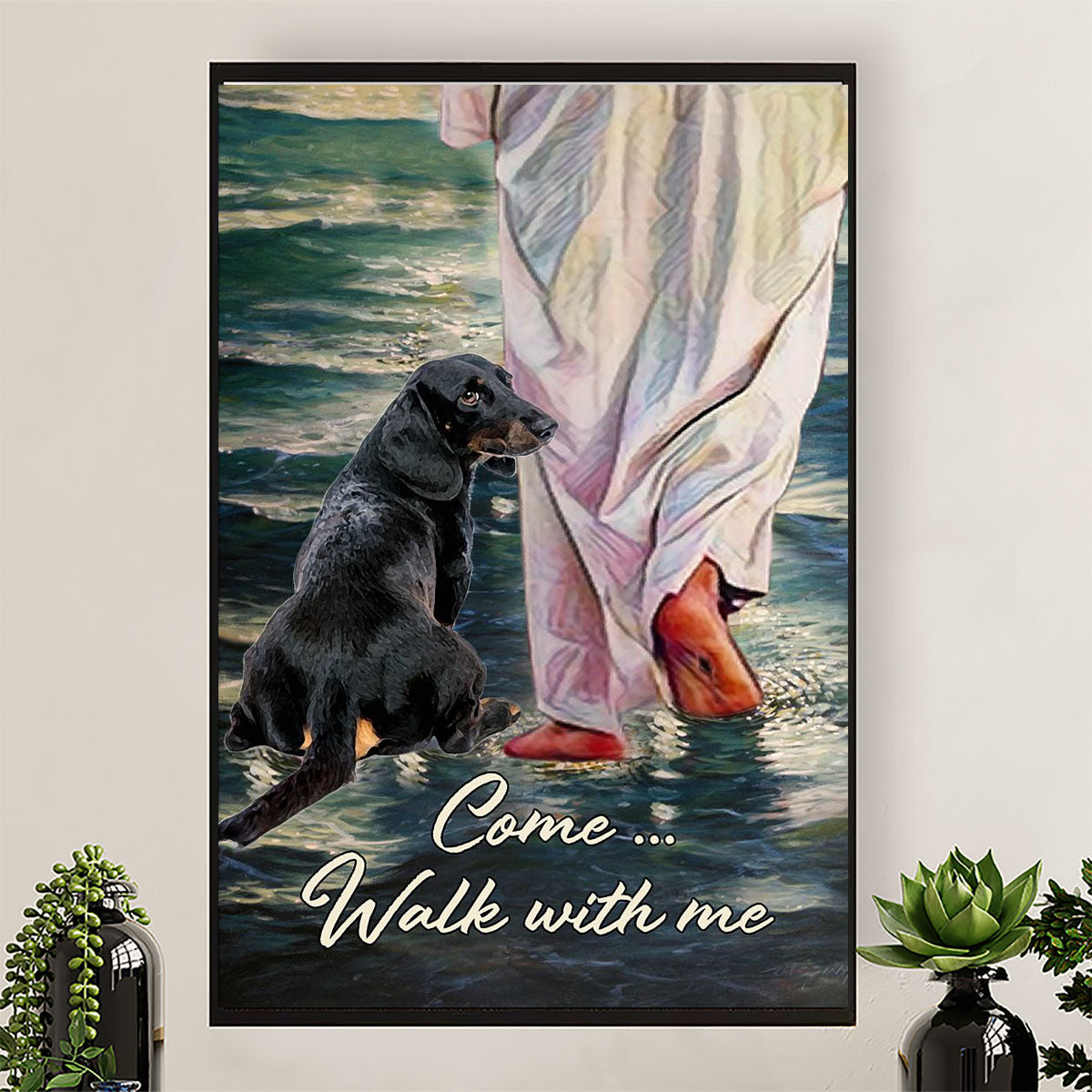 Dachsund Dog Poster Prints | Come Walk With Me | Wall Art Gift for Dachshund Puppies Lover