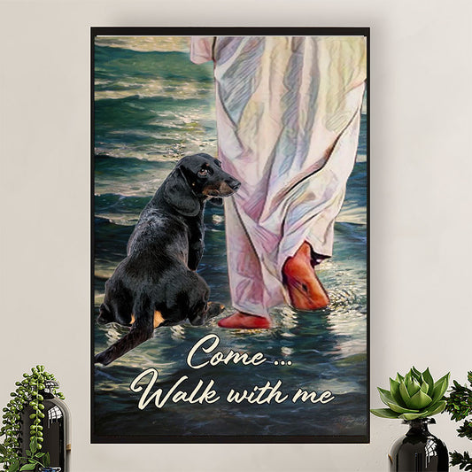 Dachsund Dog Poster Prints | Come Walk With Me | Wall Art Gift for Dachshund Puppies Lover