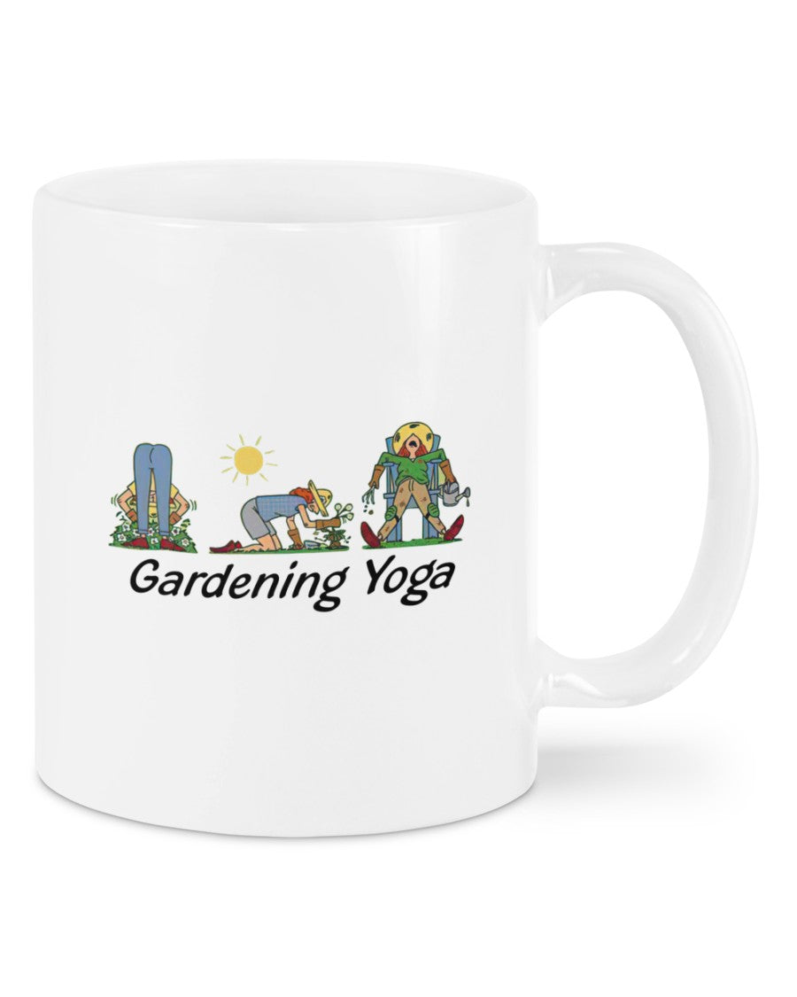 Gardening Coffee Mug | Funny Gardening Yoga | Drinkware Gift for Gardener, Plants Lover