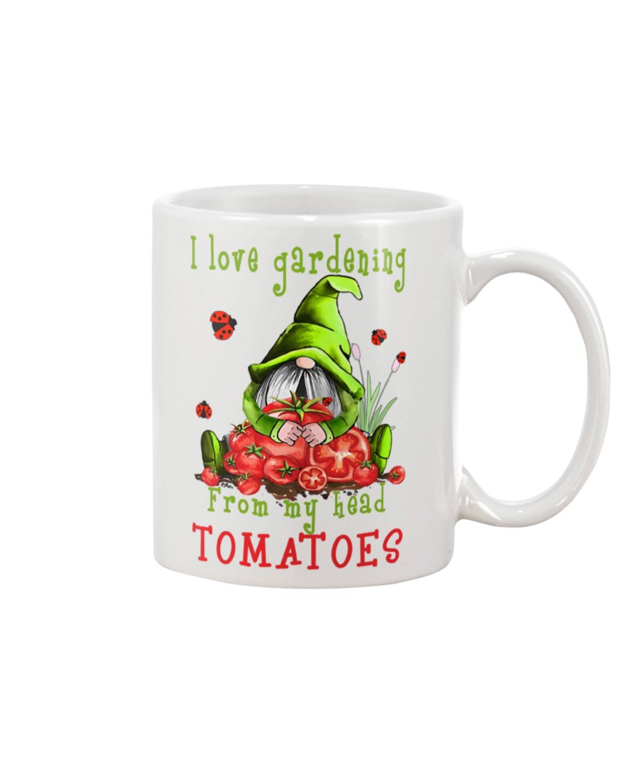 Gardening Coffee Mug | Tomatoes I Love Gardening | Drinkware Gift for Gardener, Plants Lover
