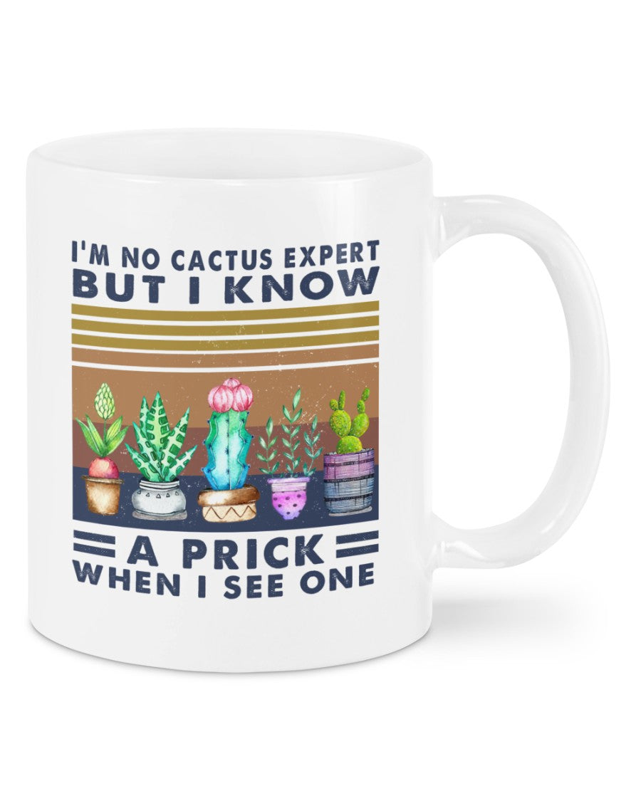 Gardening Coffee Mug | I Know A Prick | Drinkware Gift for Gardener, Plants Lover