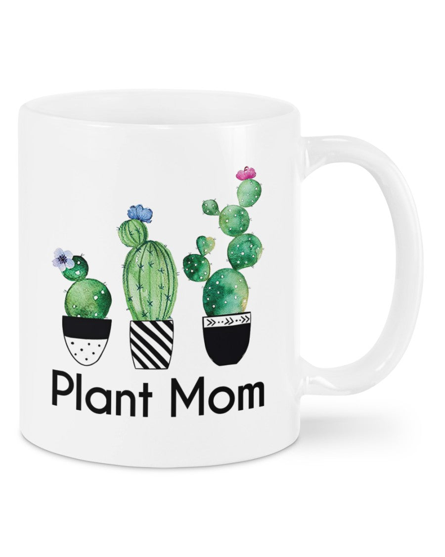 Gardening Coffee Mug | Plant Mom Cactus | Drinkware Gift for Gardener, Plants Lover