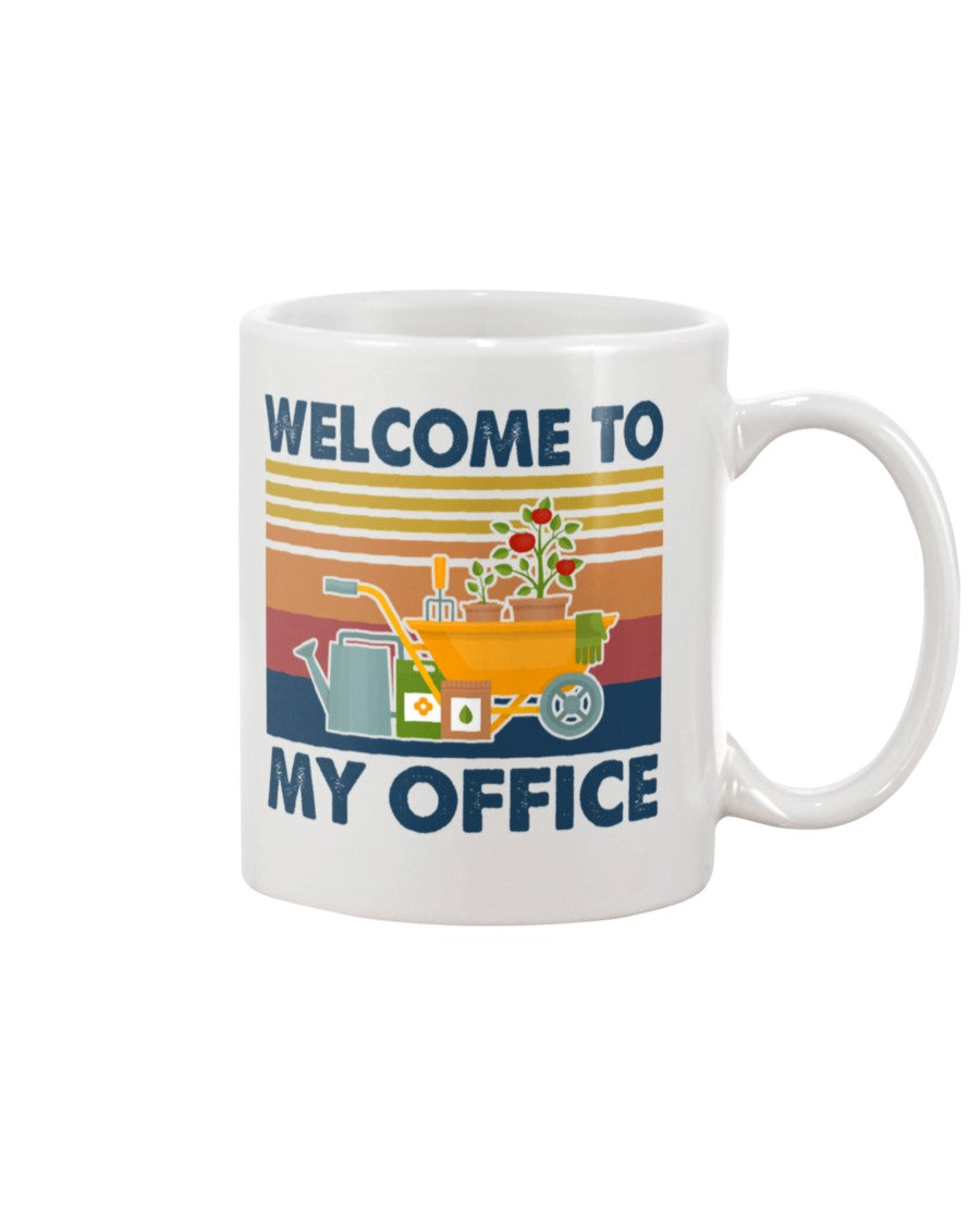 Gardening Coffee Mug | Welcome To My Office | Drinkware Gift for Gardener, Plants Lover