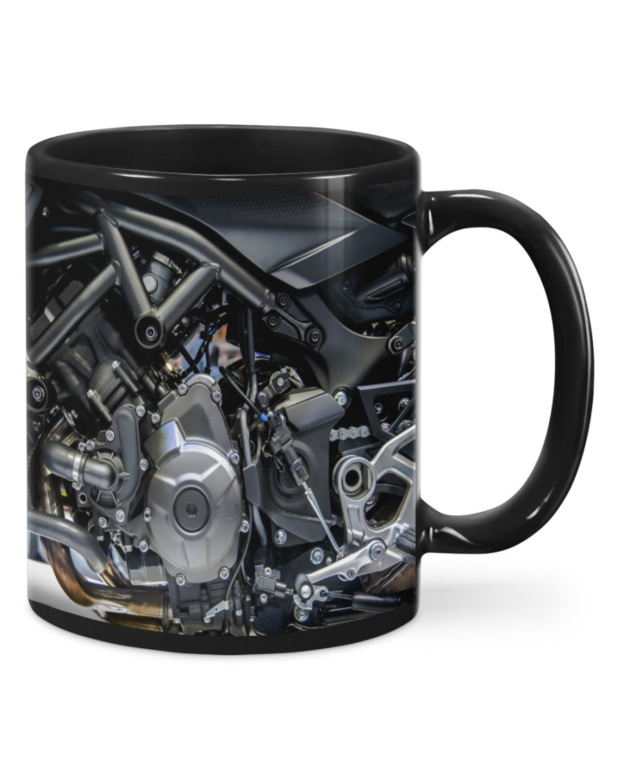 Motorcycle Coffee Mug | Motorcross Engine | Drinkware Gift for Men Women Biker, Motorcyclist