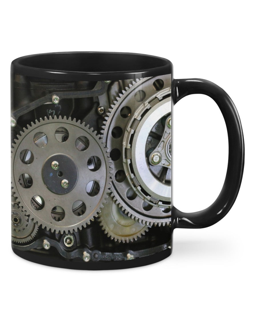 Motorcycle Coffee Mug | Motorcross Engine | Drinkware Gift for Men Women Biker, Motorcyclist