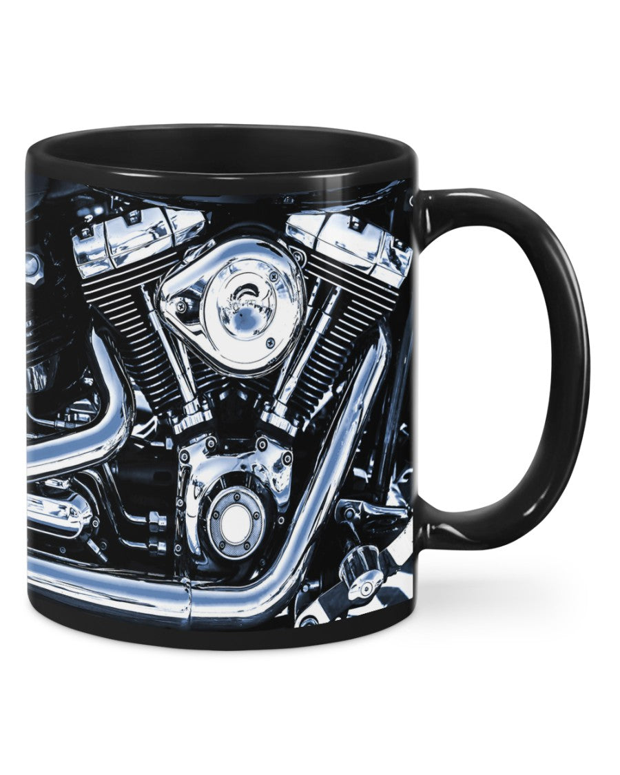 Motorcycle Coffee Mug | Motorcross Engine | Drinkware Gift for Men Women Biker, Motorcyclist