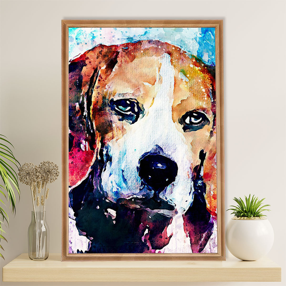 Beagle Dog Poster | Dog Painting | Wall Art Gift for Pocket Beagle Puppies Lover