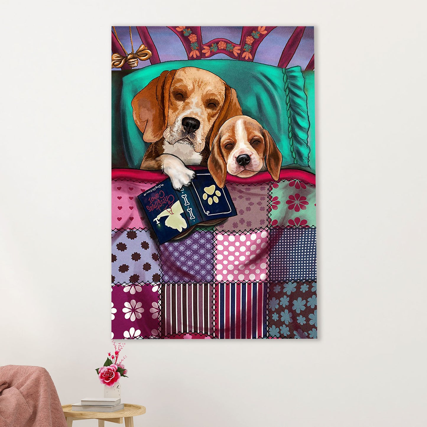Beagle Dog Poster | Dog Sleep | Wall Art Gift for Pocket Beagle Puppies Lover