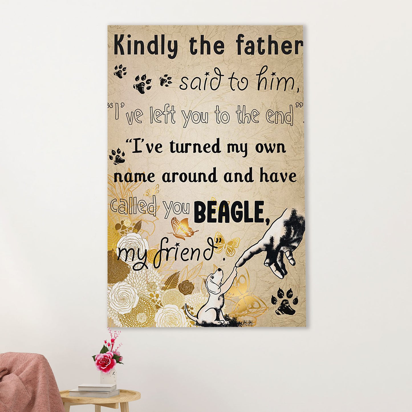 Beagle Dog Poster | From Dog Mom Dad to Beagle | Wall Art Gift for Pocket Beagle Puppies Lover