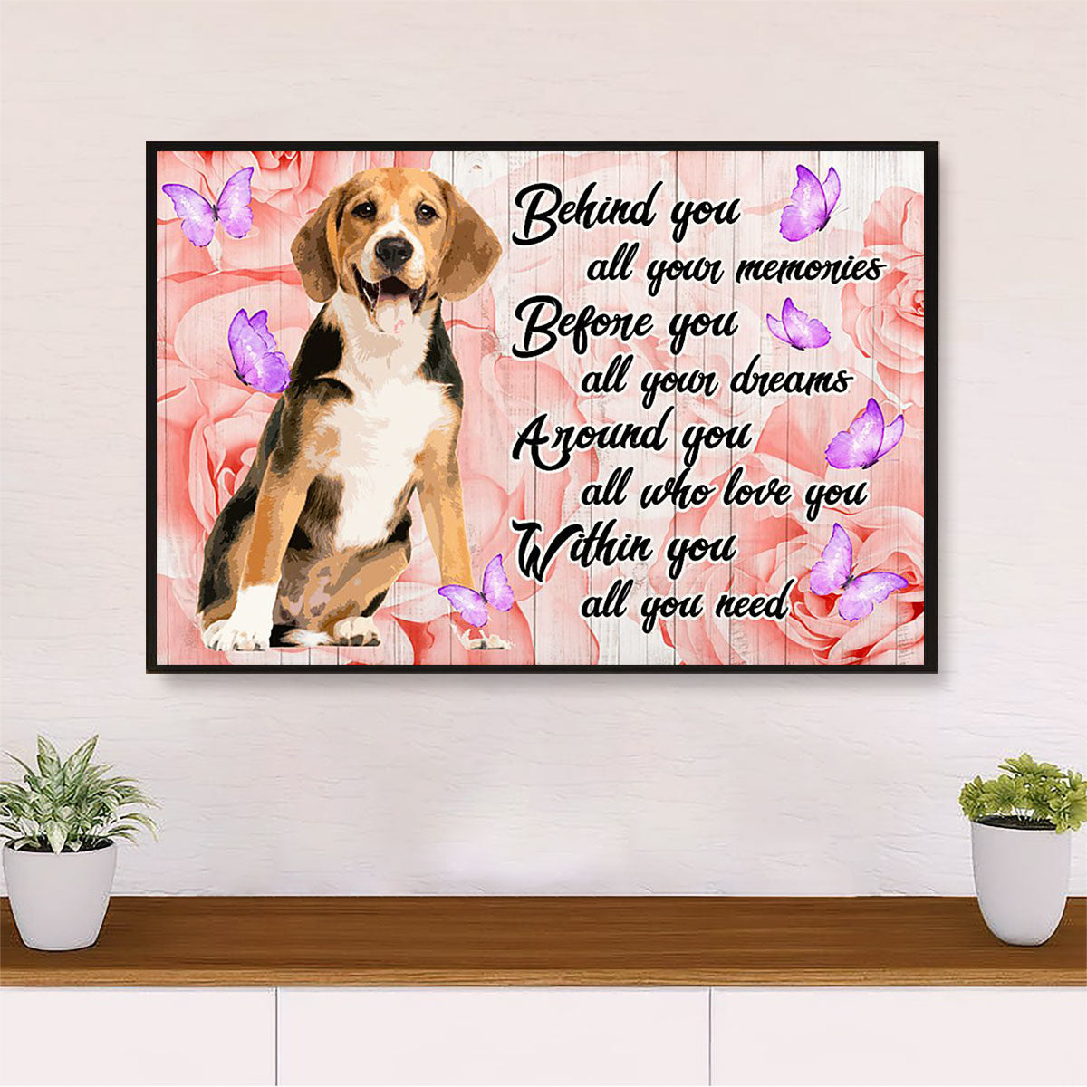 Beagle Dog Canvas Wall Art Prints | Lovely Quotes Motivational Quotes | Home Décor Gift for Pocket Beagle Puppies Lover