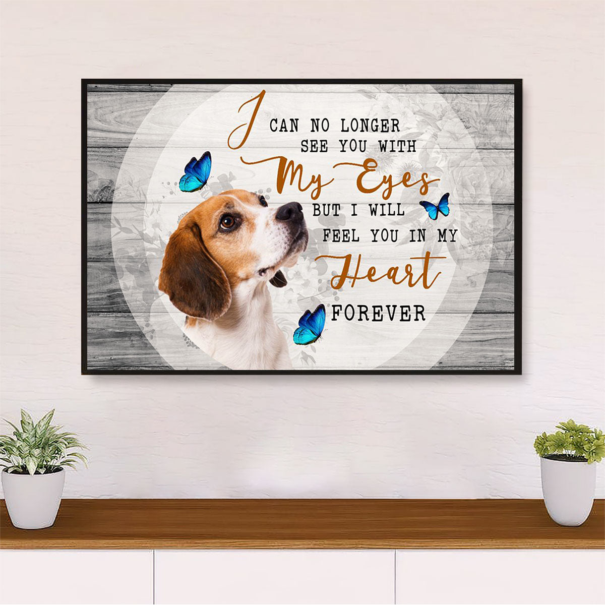Beagle Dog Canvas Wall Art Prints | Memorial Dog | Home Décor Gift for Pocket Beagle Puppies Lover
