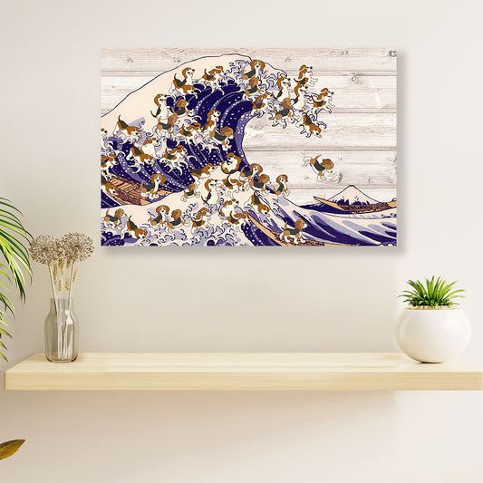 Beagle Dog Canvas Wall Art Prints | Tsunami Beagles | Home Décor Gift for Pocket Beagle Puppies Lover