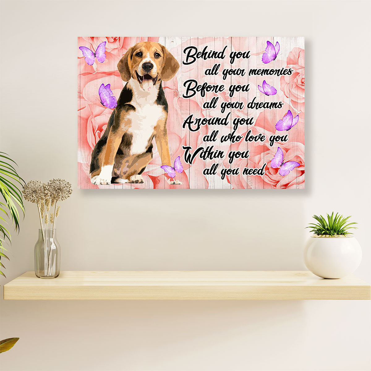 Beagle Dog Canvas Wall Art Prints | Lovely Quotes Motivational Quotes | Home Décor Gift for Pocket Beagle Puppies Lover