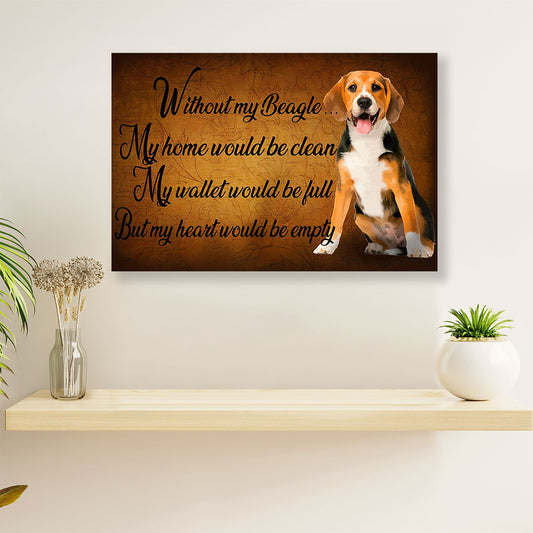 Beagle Dog Canvas Wall Art Prints | Lovely Quotes Motivational Quotes | Home Décor Gift for Pocket Beagle Puppies Lover