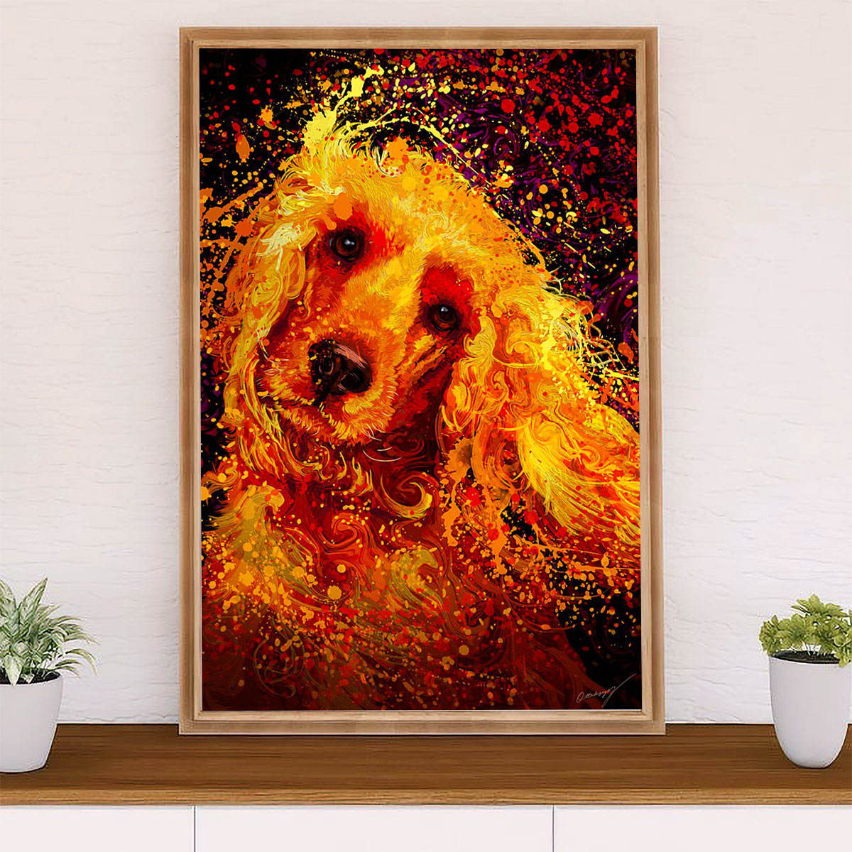 Cocker Spaniel Canvas Wall Art | Watercolor Dog Painting | Gift for Cocker Spaniel Puppies Lover