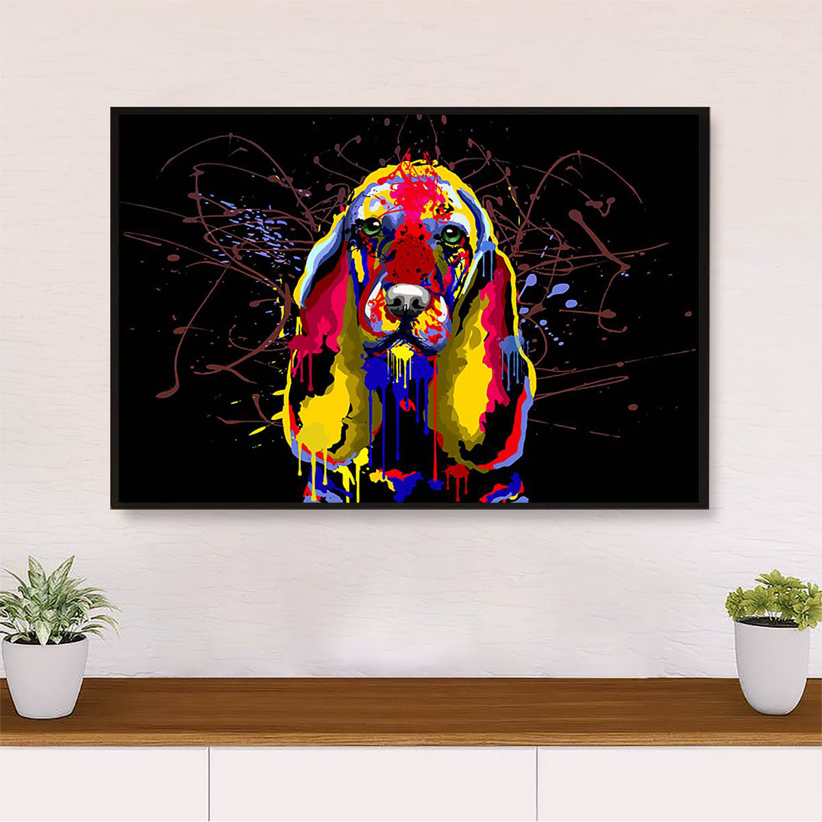 Cocker Spaniel Dog Canvas Wall Art | Watercolor Dog Painting | Gift for Miniature Puppies Lover