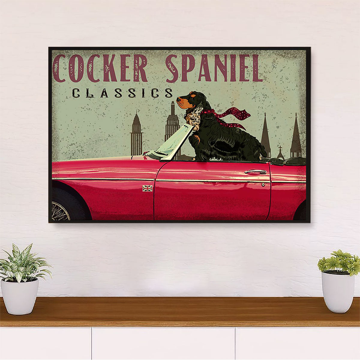 Cocker Spaniel Dog Canvas Wall Art | Dog Classics | Gift for Miniature Puppies Lover