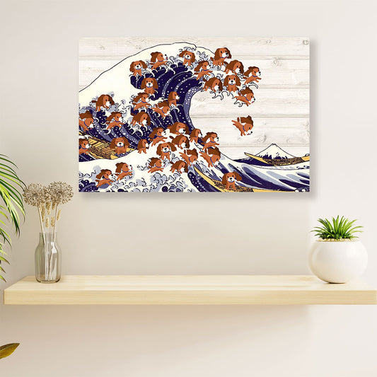 Cocker Spaniel Dog Canvas Wall Art | Tsunami Dog | Gift for Miniature Puppies Lover
