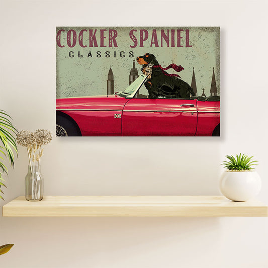 Cocker Spaniel Dog Canvas Wall Art | Dog Classics | Gift for Miniature Puppies Lover