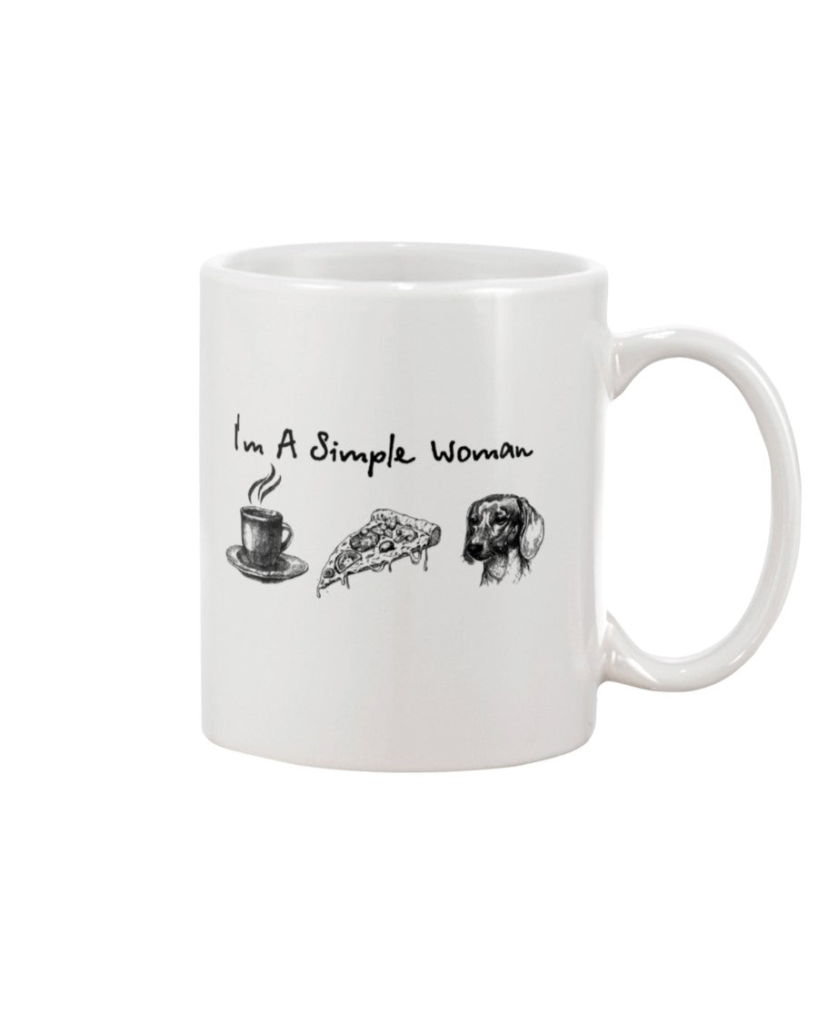 Dachshund Dog Coffee Mug | Simple Woman | Drinkware Gift for Dachshund Puppies Lover
