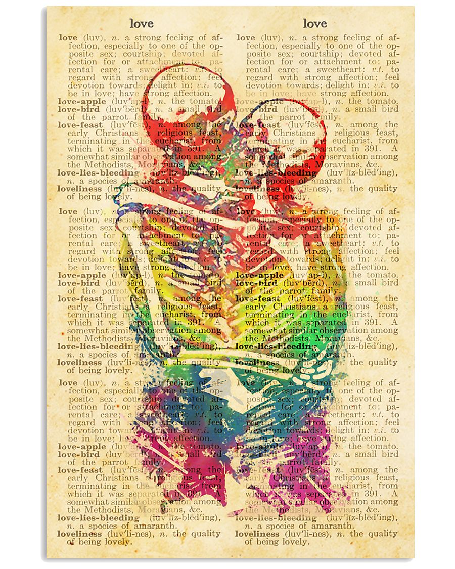Skull LGBT Love Dictionary Style