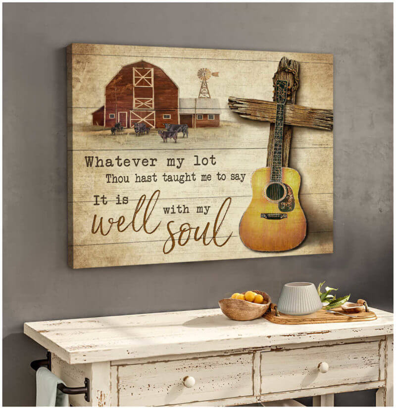 Mostsuit Farm Canvas Poster It Is Well With My Soul Wall Art Decor