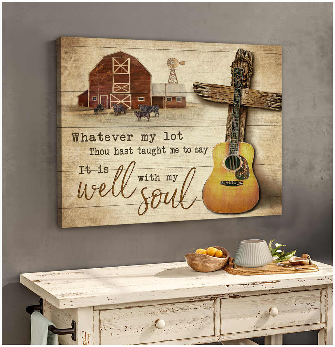 Mostsuit Farm Canvas Poster It Is Well With My Soul Wall Art Decor