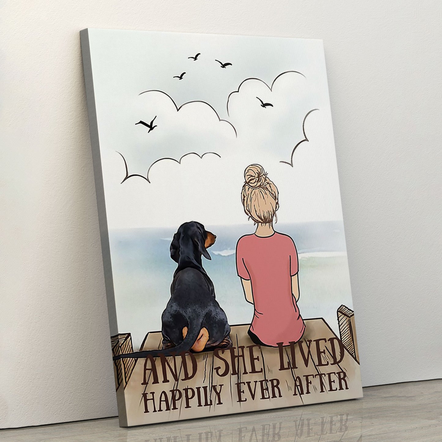 Dachshund Printed Canvas - Gifts for Dog Lover | Puppies Home Room Wall Art - MostSuit
