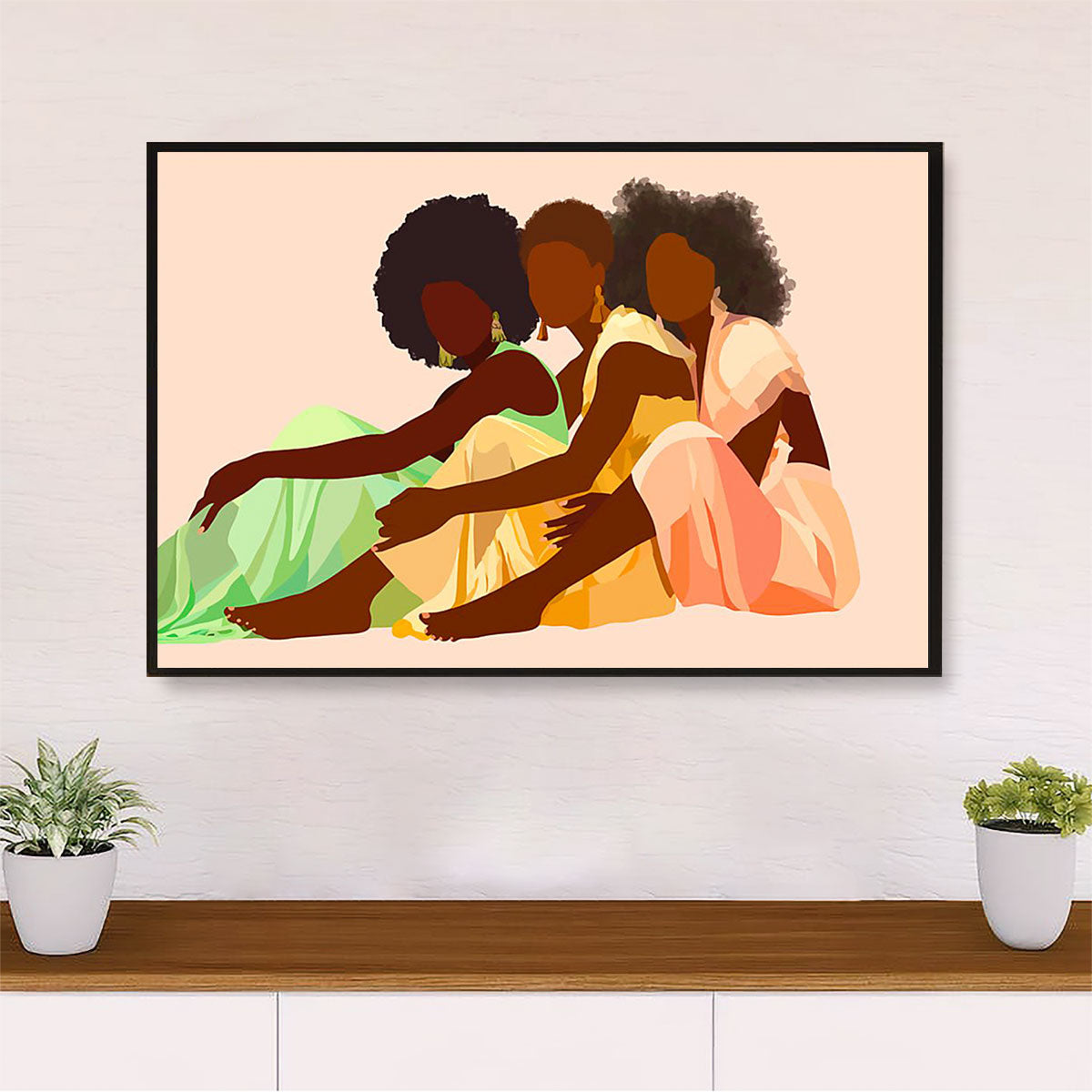 African Americans Afro Poster Prints | Women Potrait Art Painting | Wall Art Black Pride Gift for Black Girl