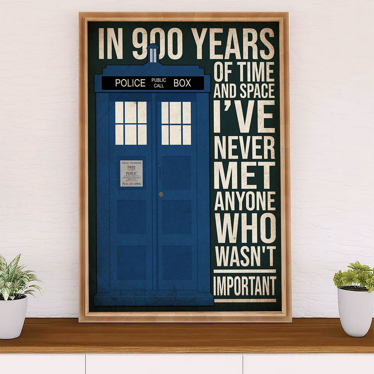 Police Officer Canvas Wall Art | Police Public Call Box | Gift for Policeman