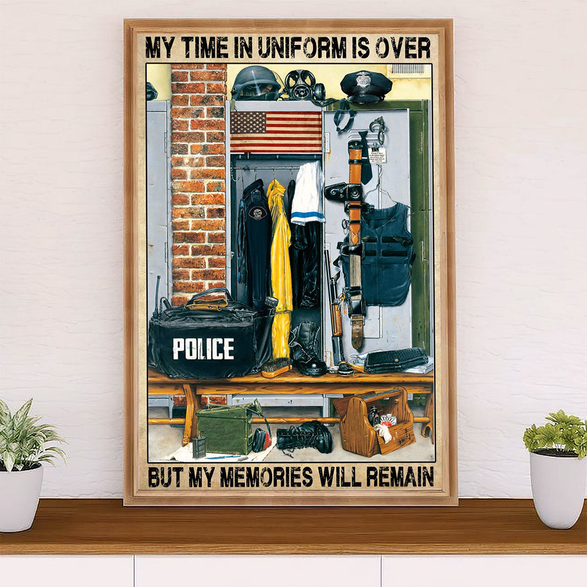 Police Officer Canvas Wall Art | Retired Police | Gift for Policeman